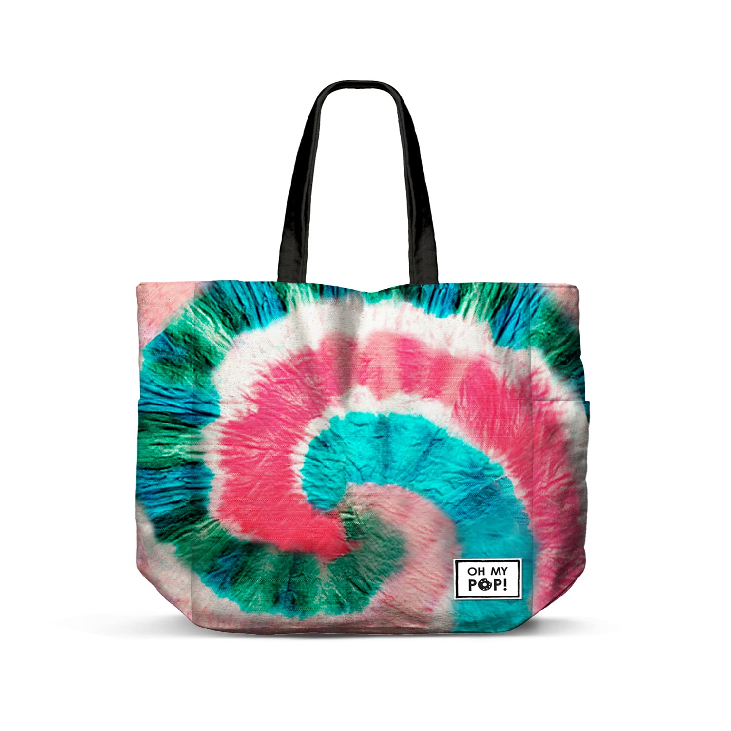oh-my-pop-voyage-fan-horizontal-sac-shopping-noir image 1