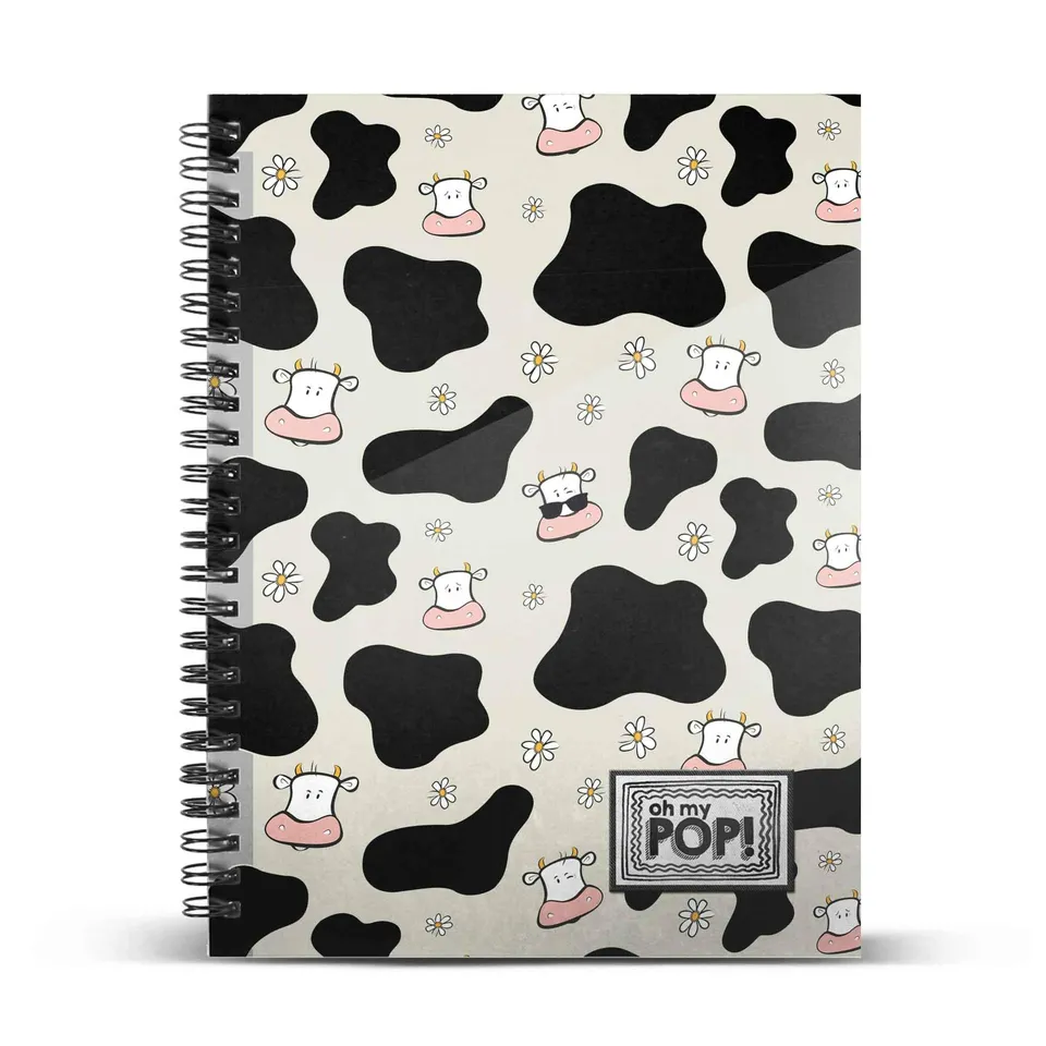 oh-my-pop-cow-cahier-a4-spirale-120-feuilles-quadrill image 1