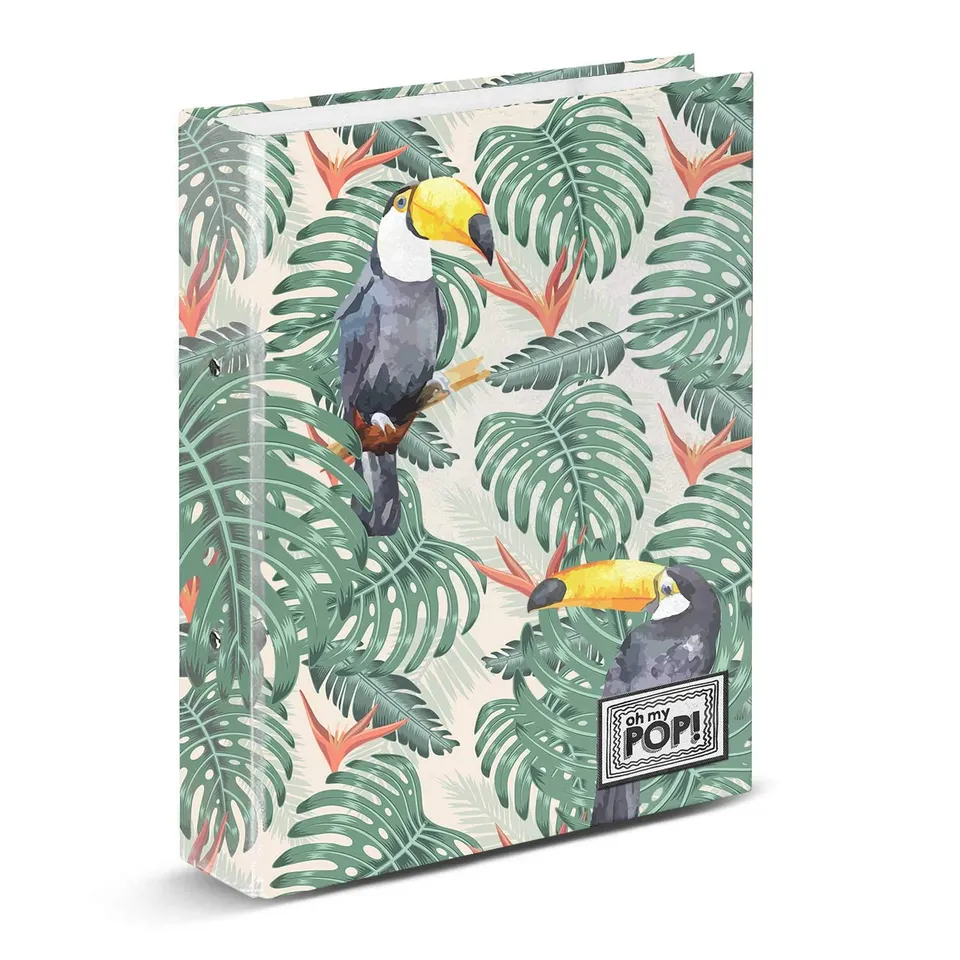 oh-my-pop-toucan-classeur-4-anneaux-a4-rigide image 1