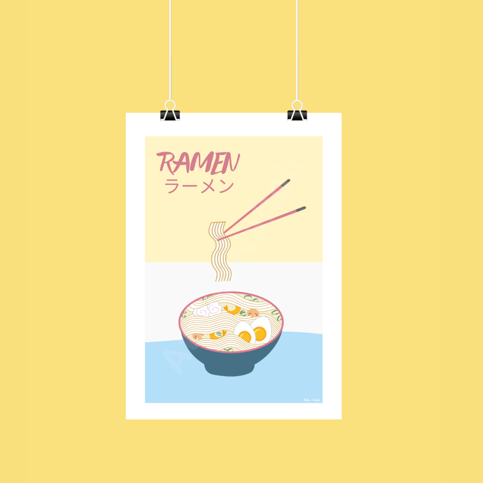 atelier-naholi-affiche-bol-de-ramen-affiche-a4-kawaii image 1